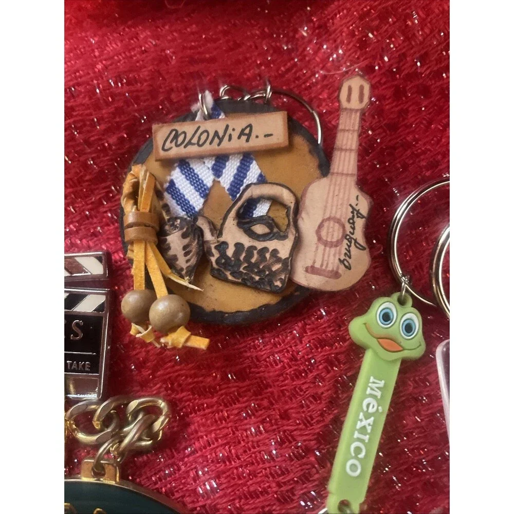 Vintage Souvenir Keychain Lot of 13 Oregon Grand Canyon Cancun Bourbon Street